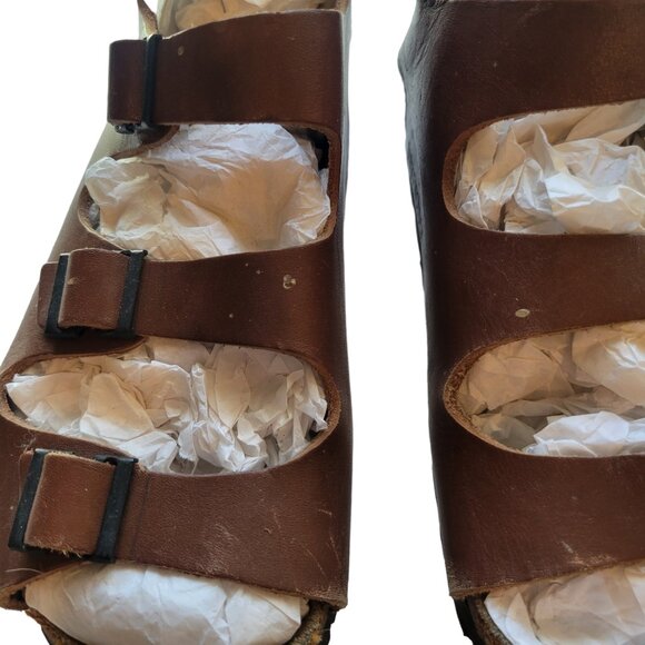 Birkenstock Ankle Strap Brown Sandals Size 35 - Picture 4 of 14